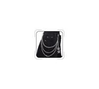 Starfish Pants Chain for Women Men, Silver Mermaid Pearl Seashell Jean Chains Wallet Chain Punk Metal Hip Hop Rock Chains Trendy Festival Biker Jewelry Mermaid Costumes Accessories, L, Alloy, No