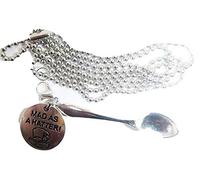 Starfish Records 'Charlie is AS MAD AS A Hatter' Spoon 30'' Necklace Chain Snuff SNIFF Snorting Powder Miniature Spoon Ibiza Alice in Wonderland Organza Gift Bag