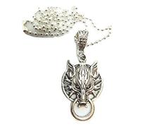 Starfish Records Tibetan Silver Final Fantasy Fenrir On A Silver Plated Ball Chain In A gift Bag