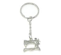 Starfish Records Tibetan silver on stainless steel chain sewing machine keyring in a Velvet Bag/Sewer, Tailor, Dressmaker