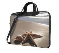 Starfish Seashell Sandy Beach Print Stylish Laptop Bag Portable Notebook Case Business Office Commute Weekend Trips