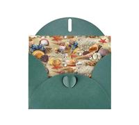 Starfish Seashell Sandy Beach Theme Print Blank Cards and Envelopes 5" x 6" for Wedding Birthday Invitations and All Occasions