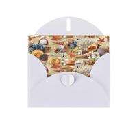 Starfish Seashell Sandy Beach Theme Print Blank Cards and Envelopes 5" x 6" for Wedding Birthday Invitations and All Occasions