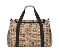 Starfish Seashell Sandy Beach Theme Travel Duffel Bag Large Foldable Waterproof Overnight Bag Beach Swim Bags Pool Sports Gym