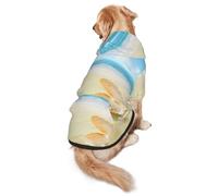 Starfish Shell And Beach Print Dog Hoodie Pet Sweatshirt, Warm, Soft And Breathable Hooded Clothes For Medium To Large Dogs, Easy-To-Wear Design, For Winter And Fall
