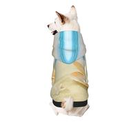 Starfish Shell And Beach Print Dog Hoodie Sweatshirt For Small Dogs, Warm, Soft And Breathable Pet Clothes, Easy To Wear Jumper For Winter And Fall Warm