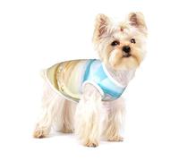 Starfish Shell And Beach Print Small Dog Clothes Pet Vest, Soft Cotton Sleeveless T-Shirts Breathable Pet Tank Top Apparel For Puppies And Cats