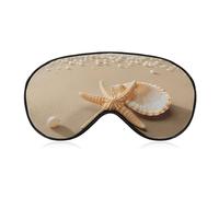 Starfish Shell and Beach Sleeping Mask, Light Blocking Eye Mask, Comfortable and Soft, Eye Cover with Elastic Band, Suitable for Men and Women, Suitable for Travel/Sleeping