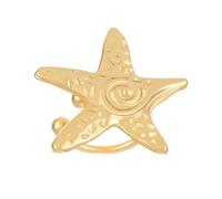 Starfish Shell Ear Cuffs Glod Platd Moon Sun Non Piercing Earring for Women Beach Summer Jewelry, Metal, no gem