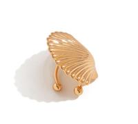 Starfish Shell Ear Cuffs Glod Platd Moon Sun Non Piercing Earring for Women Beach Summer Jewelry, Metal, no gem