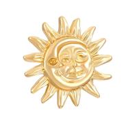 Starfish Shell Ear Cuffs Glod Platd Moon Sun Non Piercing Earring for Women Beach Summer Jewelry, Metal, no gem