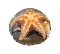 Starfish Shell Sunny Beach Double Layered Shower Cap For Women Reusable Suitable For Bathing Spa