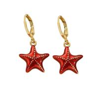 Starfishes Dangle Earrings Ear Buckles Pendant Earrings Copper Texture Ear Jewelry Suitable For Fashion Lover Present Handmade Drops