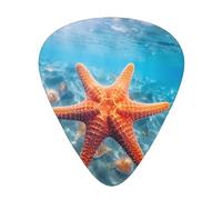 starfishGuitar Picks, 12-Piece Pattern Set, Three Different Thicknesses for Acoustic Electric Guitar and Other Instruments