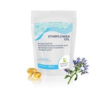 STARFLOWER Borage Seed Oil Softgel GLA 180 Capsules Capsules - 500mg Gamma-Linolenic Acid - Enhanced Formula for Optimal Health