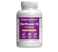 Starflower Oil 1000mg | High Strength Borage Oil Softgels with GLA | 180 Softgels | Cold-Pressed | Made in The UK