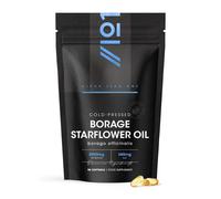 Starflower Oil 2000mg - 380mg GLA - Cold-Pressed Borage Oil - 90 Softgels - Natural Source of Omega-6 - 3 Month Supply - Resealabl