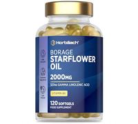 Starflower Oil Capsules 2000mg | High Strength GLA | Cold-Pressed Borage Oil with Vitamin B6 | Natural Source of Omega-6 | 120 Softgels | by Horbaach