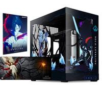 Starforge - Solo Leveling Computer Case Bundle - APNX V2-F Tower 2-Side Tempered Glass, 360mm AIO & Reverse BTF Motherboard Support - with Desk Mat and UV Printed Artwork