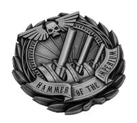 Starforged Cadian Shock Troops Space Marines Medal Honour Pin Badge Warhammer 40K Imperial Guard, Hammer Imperium, Metal, no gemstone