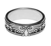 Starforged Compatible with Warhammer 40k Insignia Aquilon [Sterling Silver/Gold Plated] 1 PC, 58, Sterling Silver