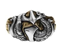 Starforged Cthulhu Mythos Hastur's Mask Ring The King in Yellow Mens Thriller Horror Themed Ring, Metal, No Gemstone, Metal, No Gemstone