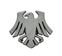 Starforged Pin Badge Chapter Icon Raven Guard Legion Brooch Seal Warhammer 40000, Alloy Steel, no gemstone, Alloy Steel, no gemstone, Silver