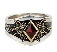 Starforged Space Wolves Leman Russ Wolf King Memorial Ring of Warhammer 40k Gemstone Red Agate Gemstone Agate, Gemstone, Agate