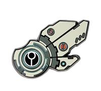Starforged Tau 40K Riptide Shield Generator “The Greater Good” Pin Badge Xenos, Alloy Steel, no gemstone