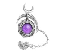 Starforged Warhammer 40K Fane of Slaanesh Earring Chaos Space Marine Men‘s Jewelry Accessories, Amethyst, Amethyst
