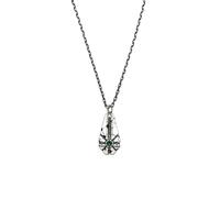 Starforged Warhammer 40K Necrons Starstele of Dominion Pendant | 925 sterling silver pendant with a green accent; steel or silver chain options