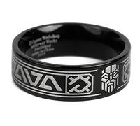 Starforged Warhammer 40K Orks & Fenrisian wolves Leagues of Votann Alloy Men's Ring AncestorCore-11, 11, Non-Precious Metal, No Gemstone, 11, Non-Precious Metal, No Gemstone