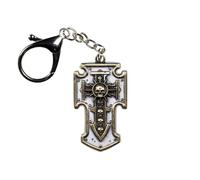 Starforged Warhammer 40K Space Marines Relic Storm Shield Keychain Game Peripheral Alloy Keychain Gifts, White, S