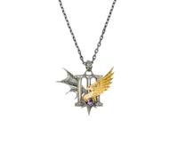 Starforged Warhammer Emperor's Children Phoenicians Fall Pendant | 925 Sterling Silver Warhammer 40K Emperor's Children pendant, gold-plated. 44.3mm collectible for Horus Heresy fans.