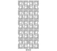 Starform Glitter Design Peel Off Sticker 7063 - Star Corner in Gold/Silver