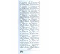 Starform Glitter Merry Christmas Greetings Peel Off Sheet In Silver