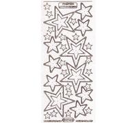 Starform Transparent Glitter Sticker Design 3214 - stars in gold
