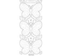 Starform Transparent Glitter Stickers - Gold Stitch Butterfly #3192