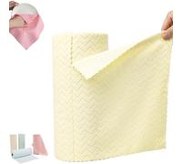 Starfreshi Microfiber Cleaning Cloths Roll, 30-Pack Tear Away Reusable Towels Roll, Ultra Absorbent Fast-Drying Lint Free Cleaning Rags for Kitchen, Car, Glass & Home Use (Yellow)