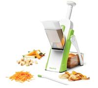 STARFRIT 6 in 1 Stainless Steel Mandoline Slicer, Adjustable Spiralizers Manual Graters Slicers Vegetable Julienne Slicer Chopper Cutter Food Grater for Fruits Vegetables (1pack)
