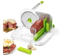Starfrit Deli Slicer Bundle - 6.5" Stainless Steel Rotary Blade | Adjustable Thickness | Ideal for Meat, Cheese, Bread | 2-in-1 Fruit and Vegetable Peeler Included