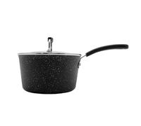 Starfrit The Rock Terra 2,8L (3QT) Ceramic Non-Stick Saucepan with Lid - Thick Aluminum Base - PFAS Free - Easy to Clean - Black Marble