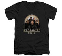 Stargate SG1 - Mens Sg1 Team V-Neck T-Shirt, X-Large, Black