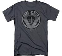 Stargate SG1 Team Badge T Shirt Licensed Sci-Fi TV Alien Show Tee New Charcoal Dark Grey XL