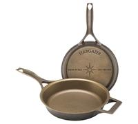 Stargazer 10.5" Cast Iron Skillet, Made in USA, Seasoned, Premium Skillet for Roasting, Roasting, Baking & More - Durable Cast Iron with Surface