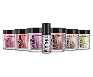 Stargazer 6 Loose Pastel Glitter Set and Fixing Gel Amazon Exclusive Kit