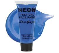 Stargazer Neon UV-Reactive Festival Face and Body Paint, Sweat Proof Vibrant Colour, Blue