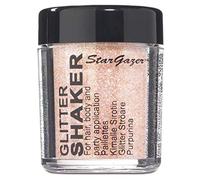Stargazer Pastel Glitter Shaker, Apricot. Cosmetic glitter powder for use on the eyes, lips, face, body, hair and nails.