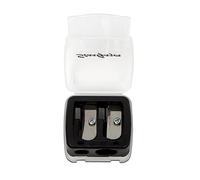 Stargazer Pencil Sharpener. High quality duo cosmetic pencil, eye brow liner and lip liner sharpener with protective case and clog remover.
