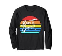 Stargazer Retro Astronomy Telescope Night Sky Fan Long Sleeve T-Shirt